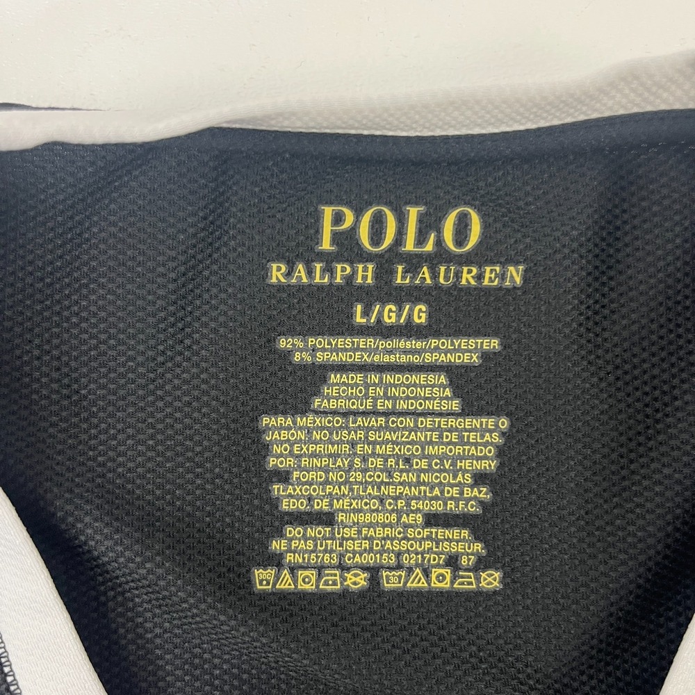 Polo Ralph Lauren Performance T-Shirt L/S Black Therma Sleep Workout Sz L - Picture 10 of 10